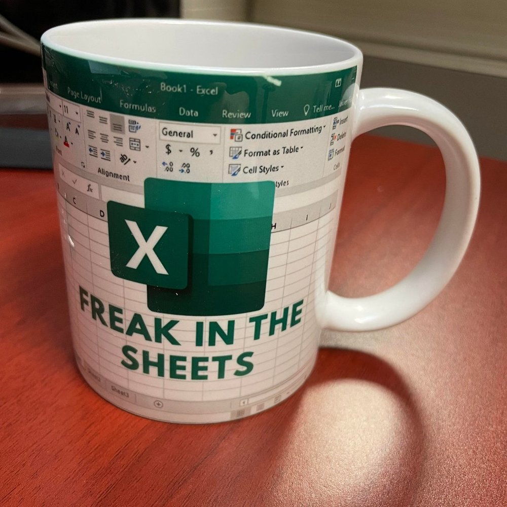 12 oz Freak In The Sheets Excel Mug